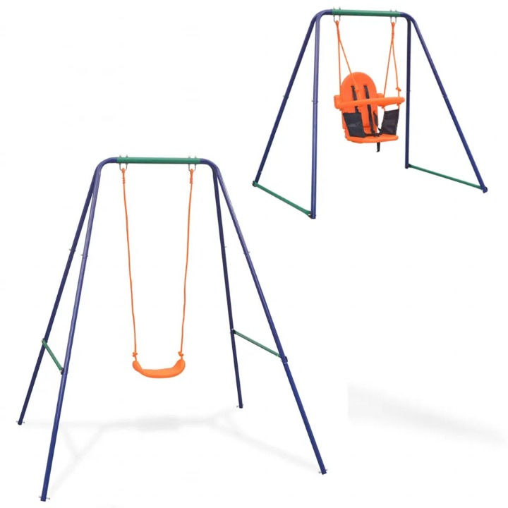 Orange 2-in-1 Single and Toddler Swing