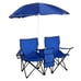 Double Folding Chair with Umbrella Picnic Cooler Camping Beach Table