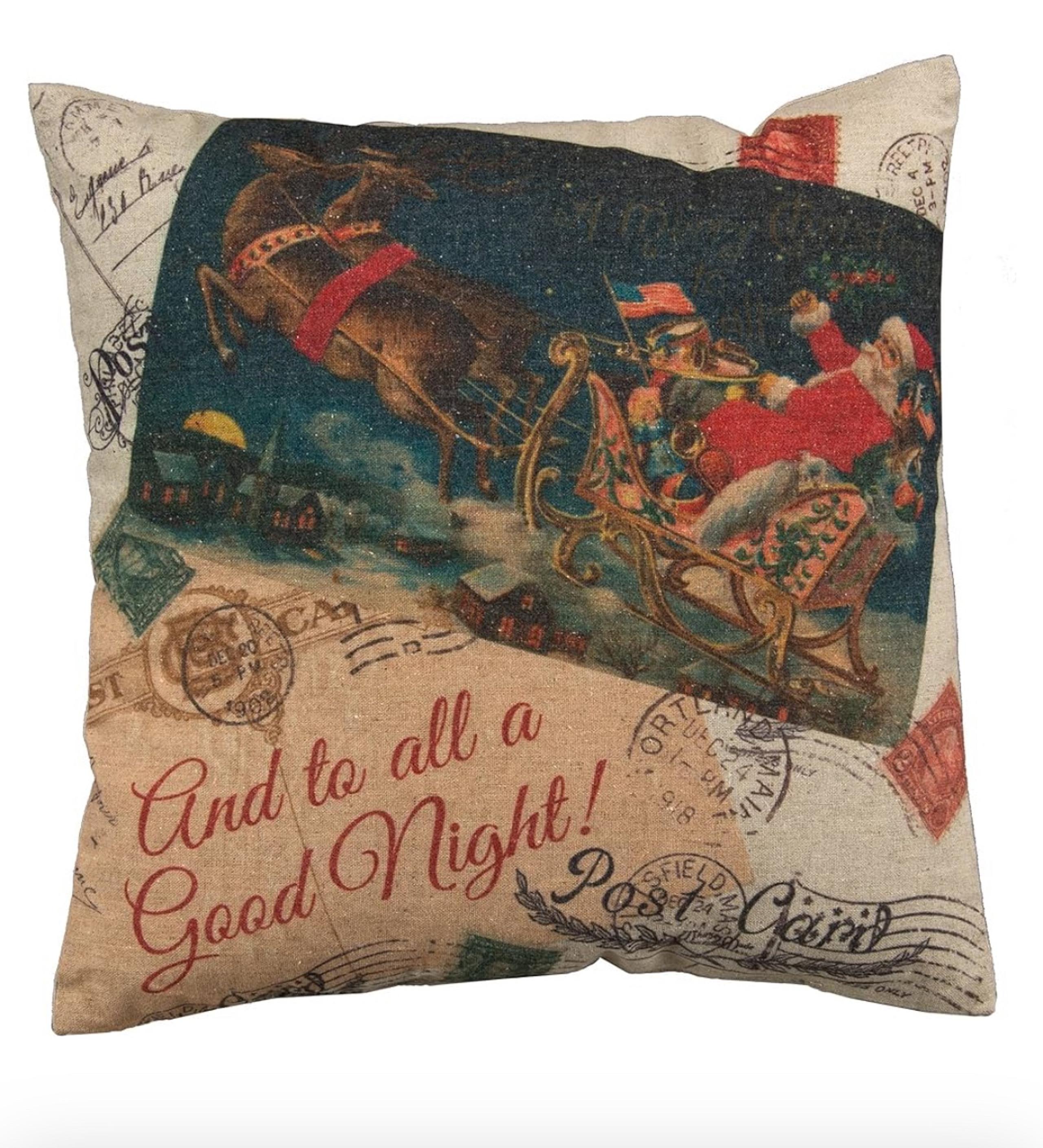 Vintage style Christmas accent Pillow - Primitives by Kathy