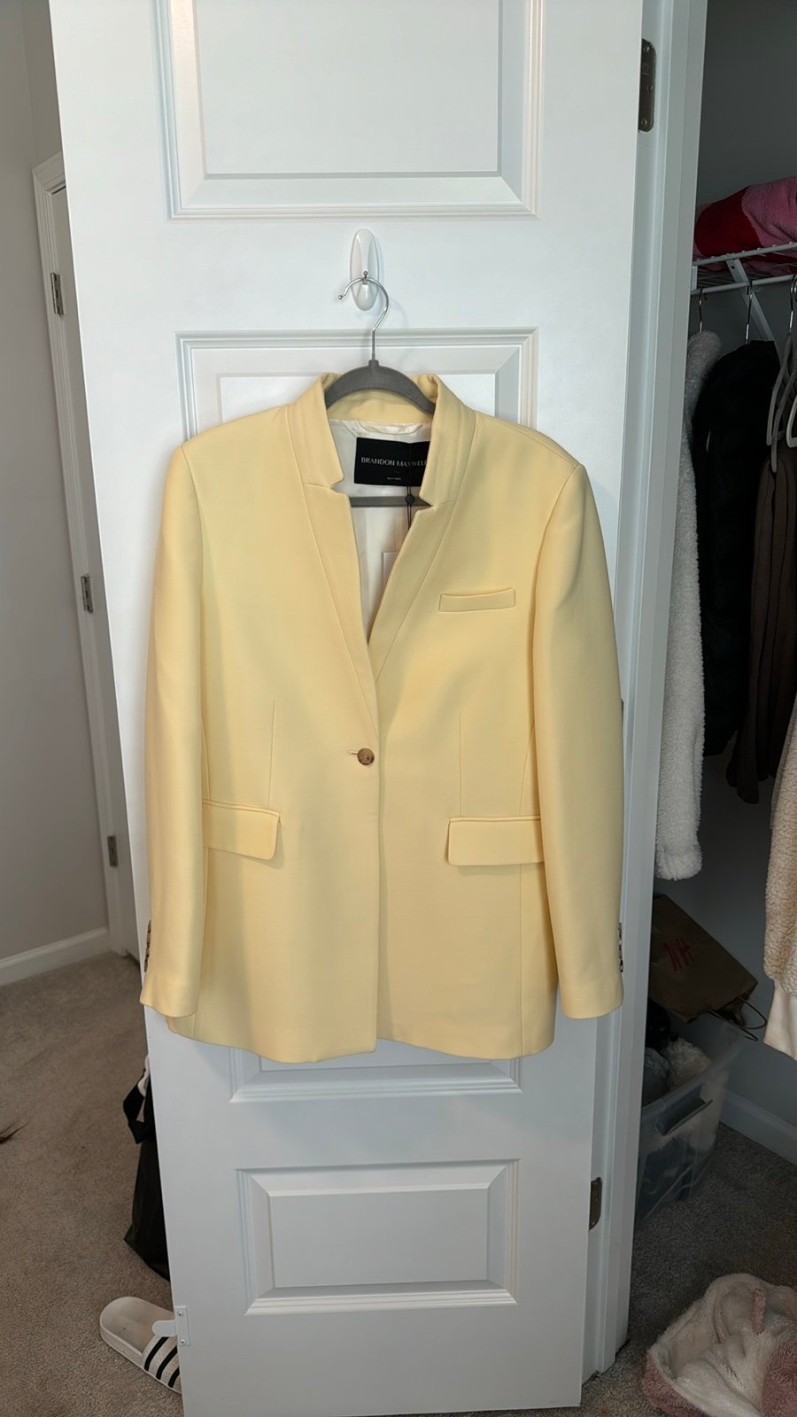NWT BRANDON MAXWELL BUTTER YELLOW BLAZER