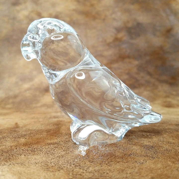 Princess House Pets Lead Crystal Parakeet Bird 3 Paperweight Figurine 822