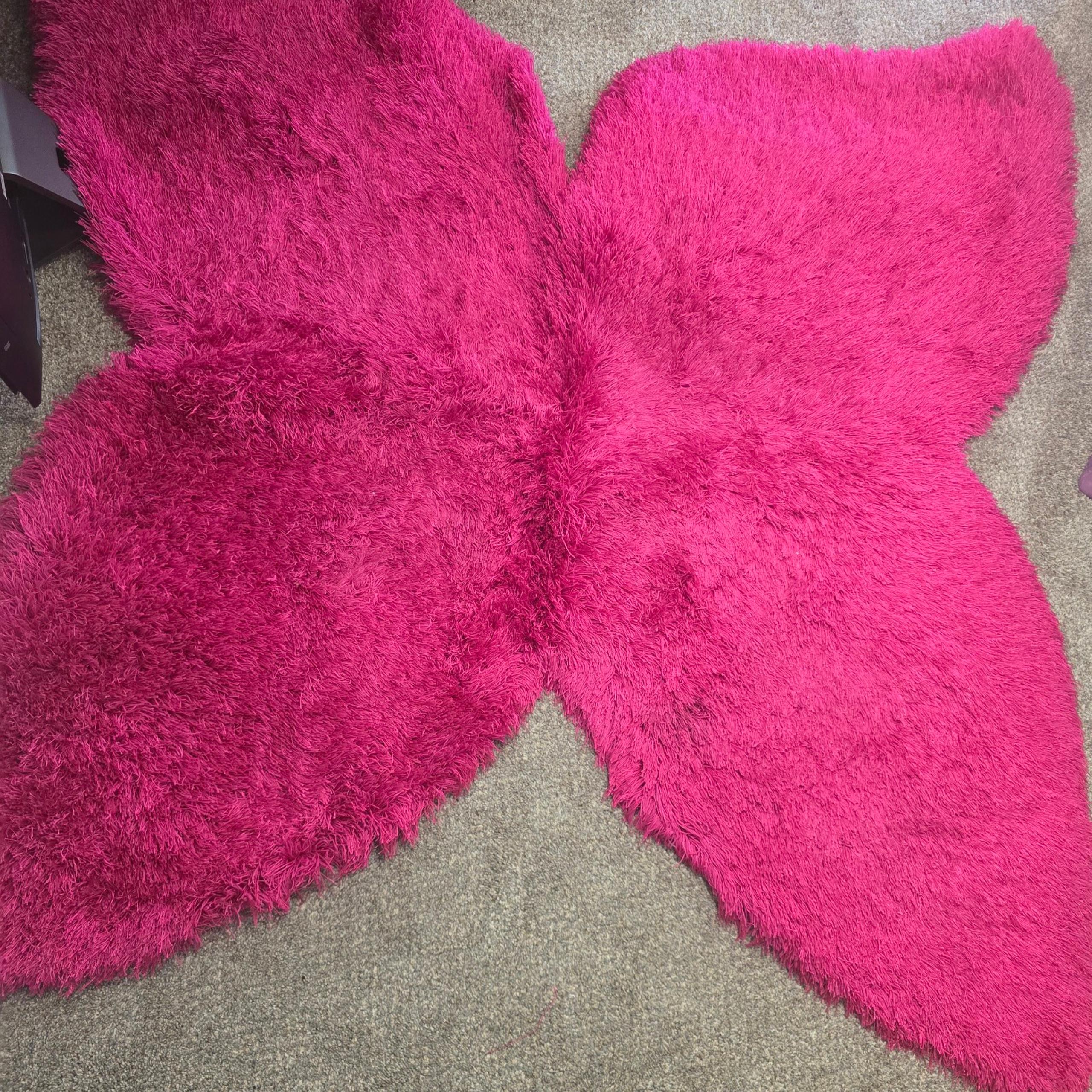 Senses Shag Pink Butterfly Rug