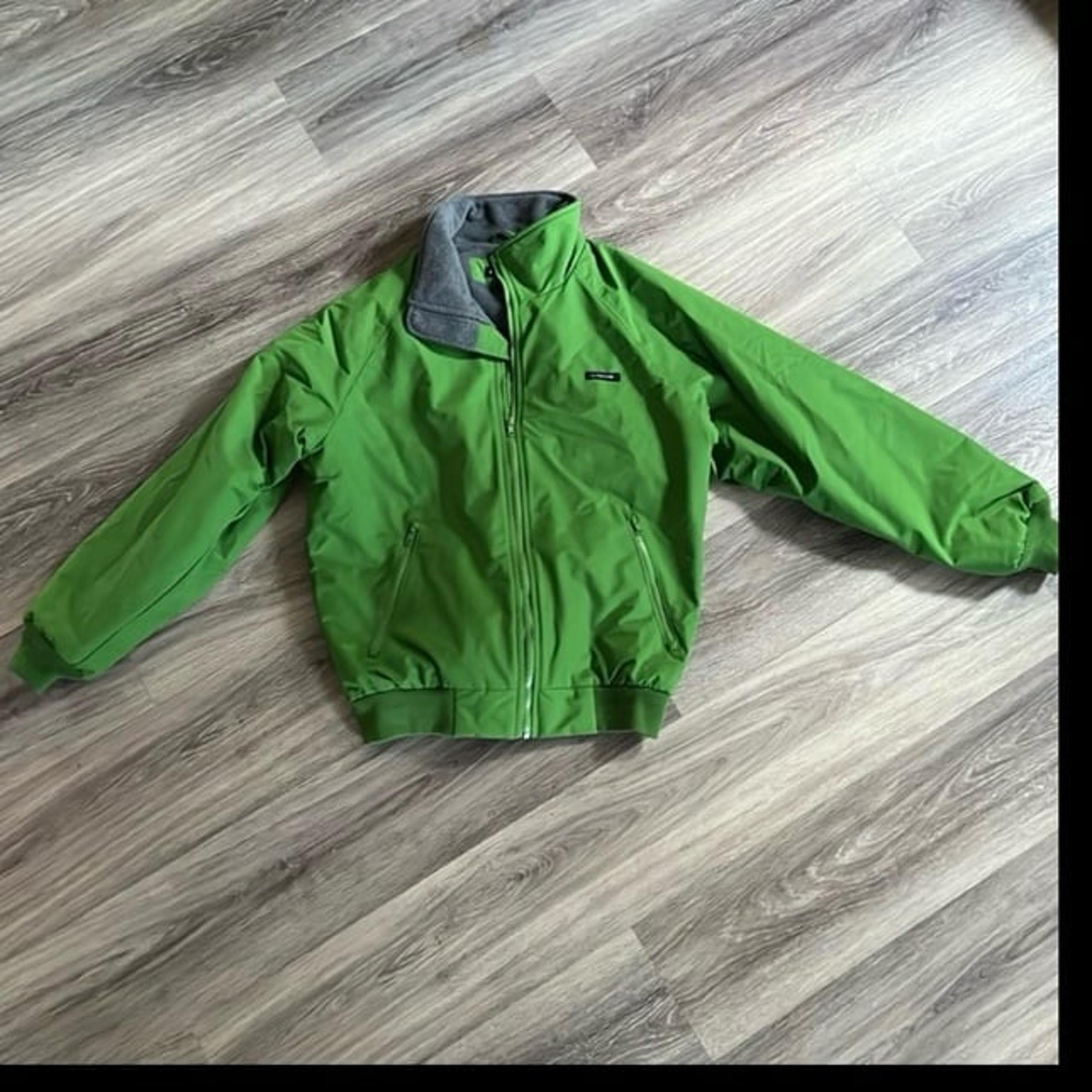 Lands End Men’s Green Full Zip Coat Bomber Jacket Medium