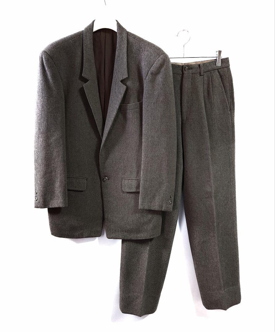 80's ISSEY MIYAKE MEN Wool Suit Set, Brown