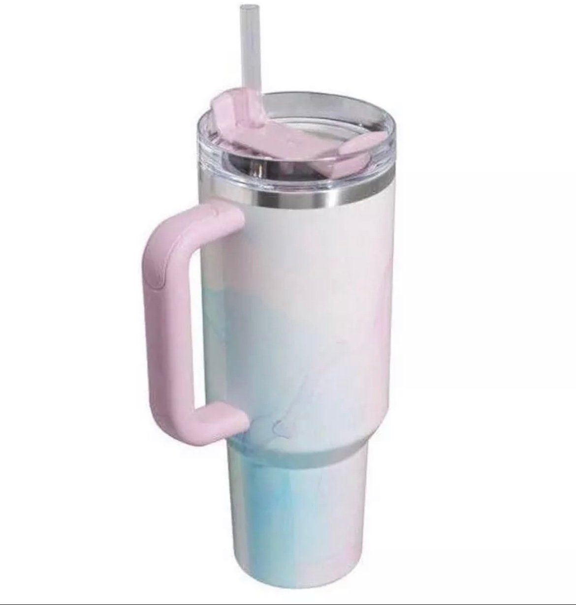 *New* Stanley 40 oz Stainless Steel H2.0 FlowState Quencher Tumbler - Tulle