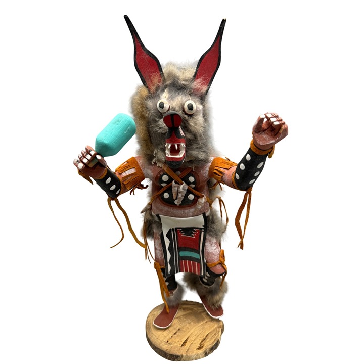 Large Kachina Doll Wolf Signed Arizona Handcrafted Southwestern G. larc READ