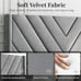 Full Upholstered Bed Frame with Wooden Slat Support and Wing Side