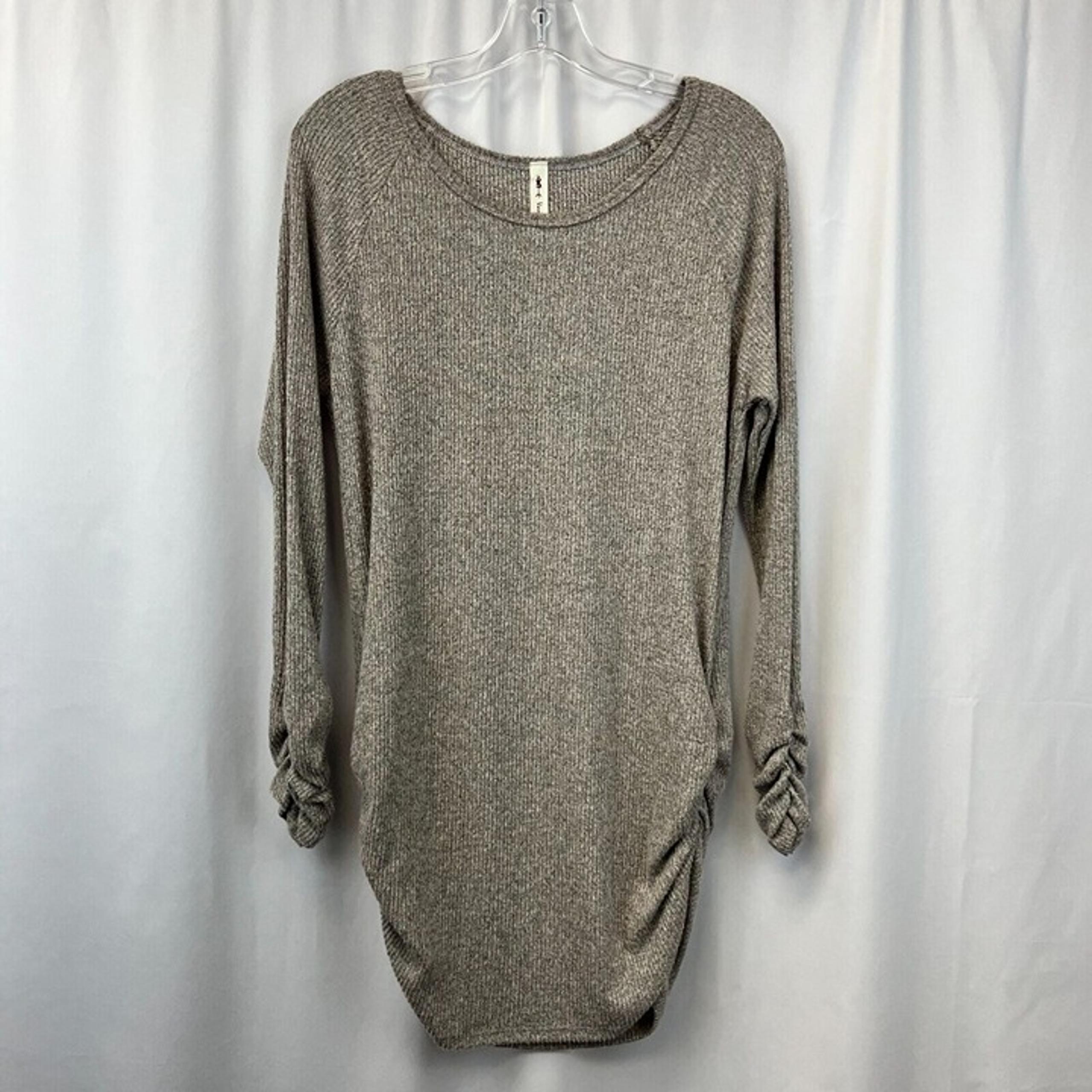 Vanilla Bay Womens Multicolor Ruched Long Sleeve Pullover Sweater Size M