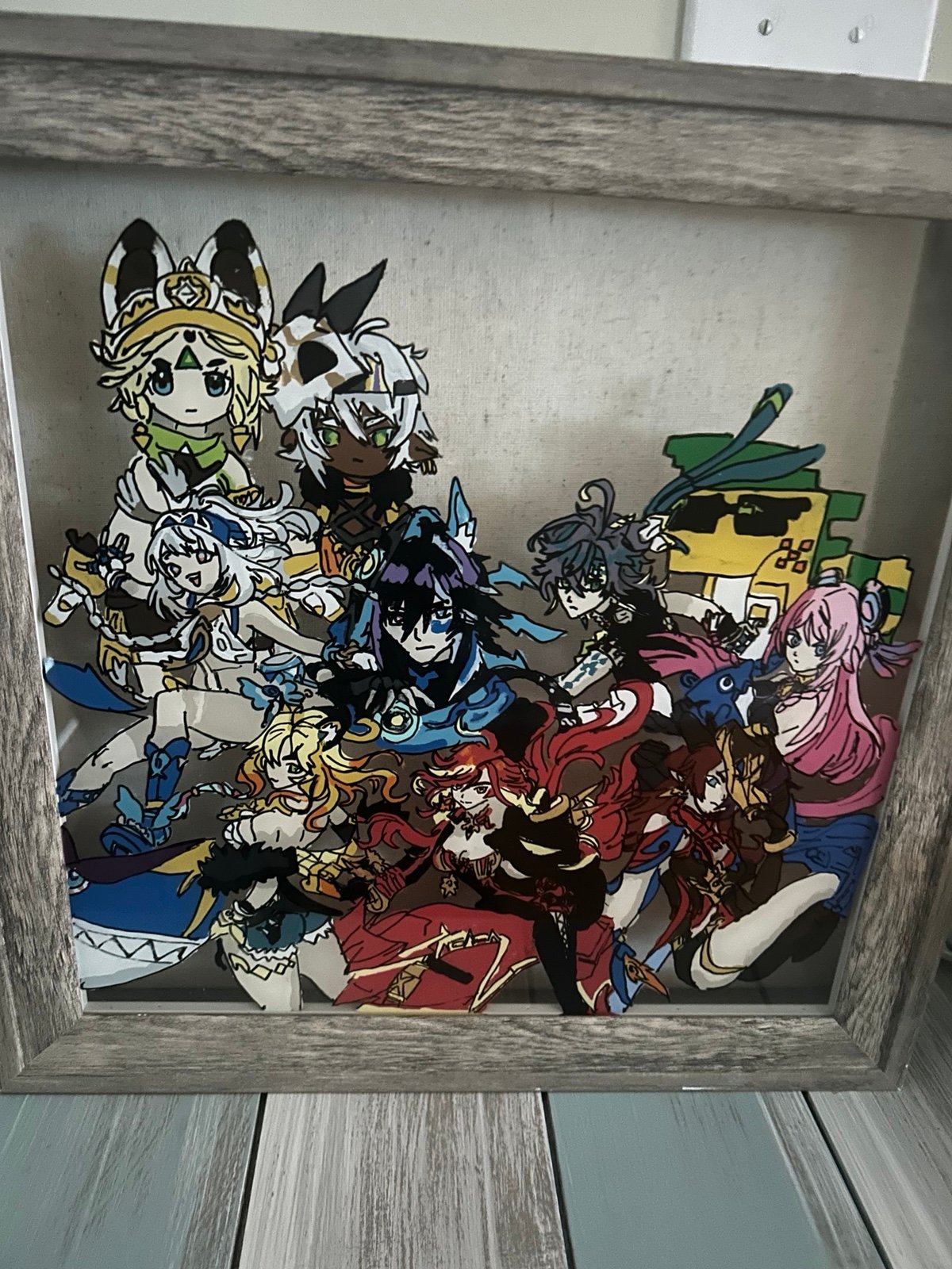 Genshin impact glass painting