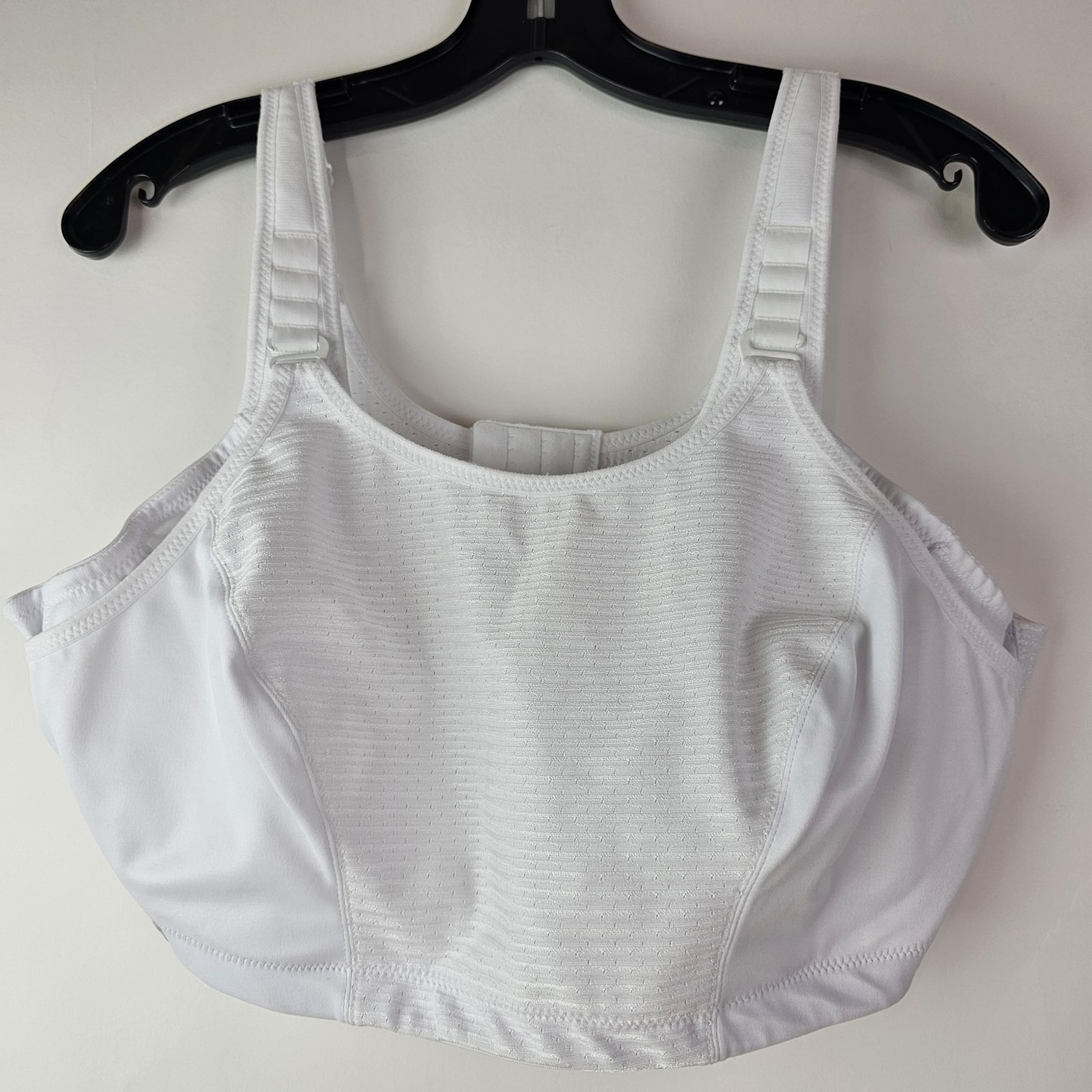 Glamorise Sports Bra Double Layer Custom Control High Impact 44DD White #1166