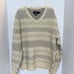 Grayers Clothiers Men’s XL Cream & Gray 80% Lambs Wool Blend V-Neck Sweater