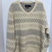 Grayers Clothiers Men’s XL Cream & Gray 80% Lambs Wool Blend V-Neck Sweater