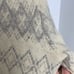 Grayers Clothiers Men’s XL Cream & Gray 80% Lambs Wool Blend V-Neck Sweater