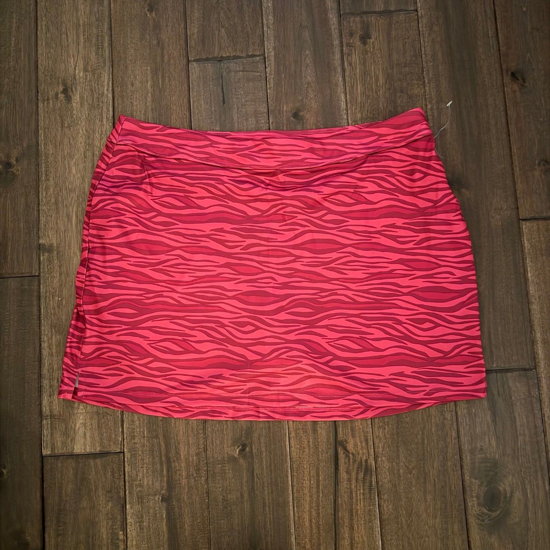 Greg Norman Pink Zebra Golf Tennis Active Skort XL NWOT