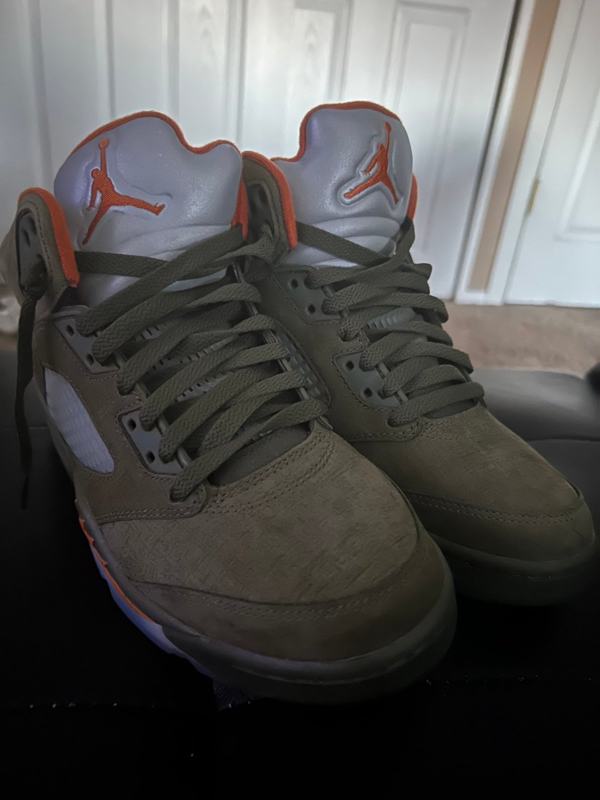 Olive Green Jordan 5’s