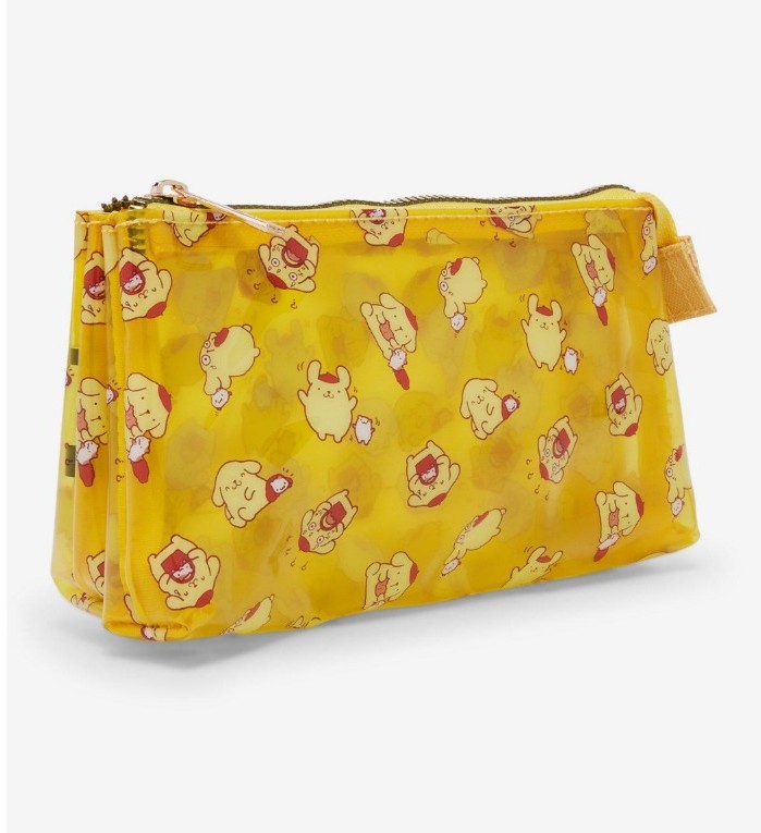 New Sanrio Pompompurin Allover Print Makeup Bag