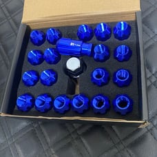 20PCs Blue D1 Style Lug Nuts M12x1.25