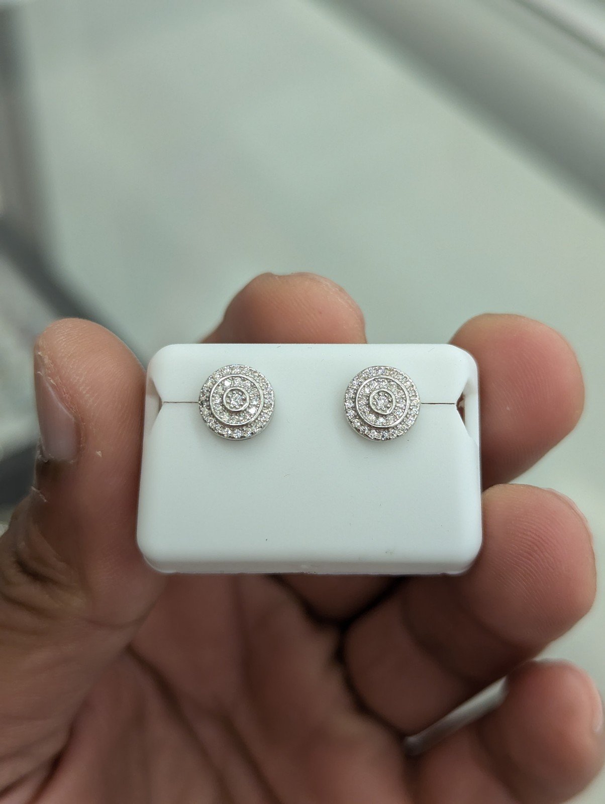 925 Sterling Silver Moissanite Diamond Stud Earring