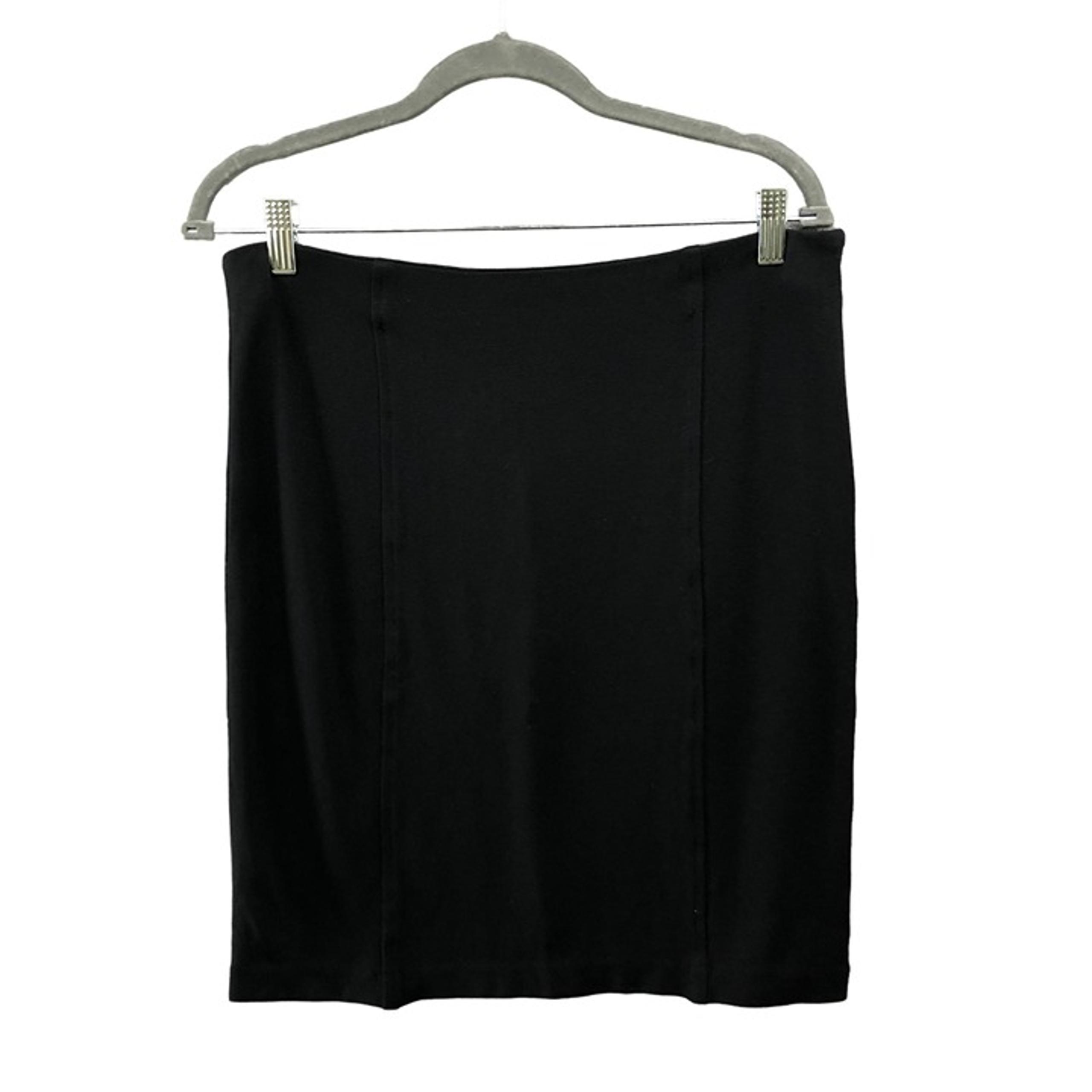 Gap Jersey Knit Pencil Skirt Womens L Black Straight Side Zip Stretchy Workwear