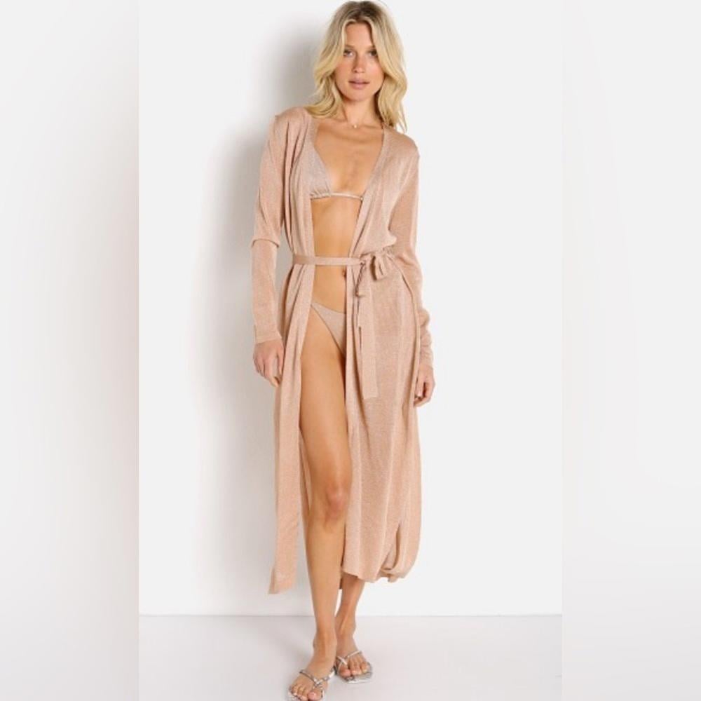 NWOT L L*Space Starlet Duster Champagne Sz S