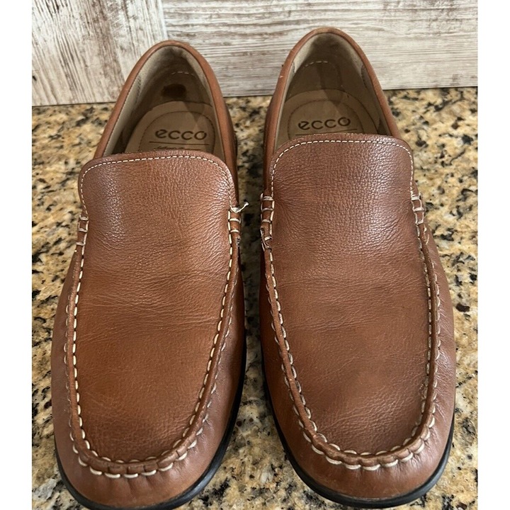 ECCO Classic Slip On Brown Leather Loafer Size 43 US 10