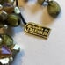 Jewels by Trifari Green & Rainbow Beaded AB 3 Strand Necklace Clip On Earrings
