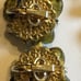 Jewels by Trifari Green & Rainbow Beaded AB 3 Strand Necklace Clip On Earrings