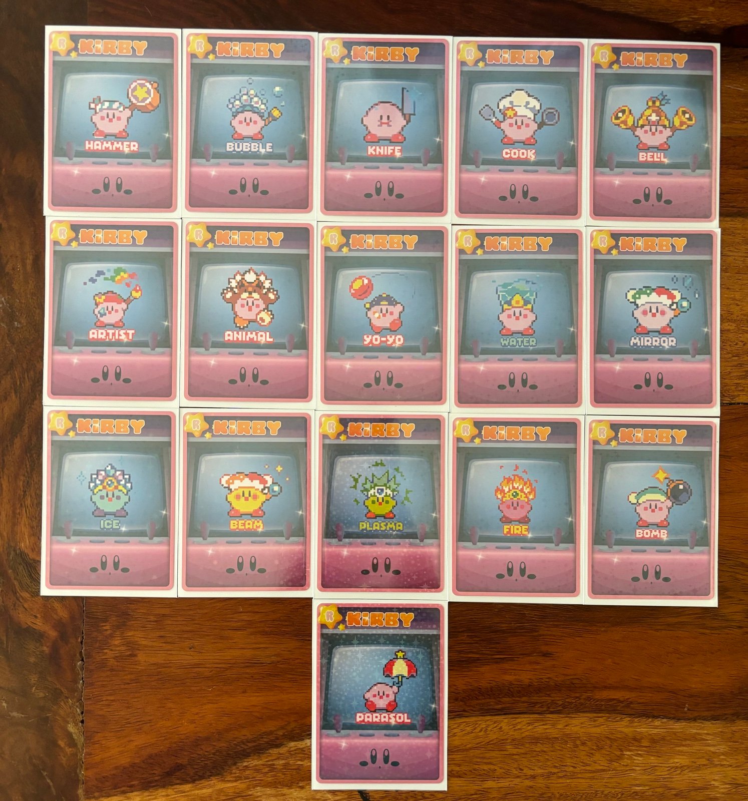 Kirby Mass Attack Trading Card Set