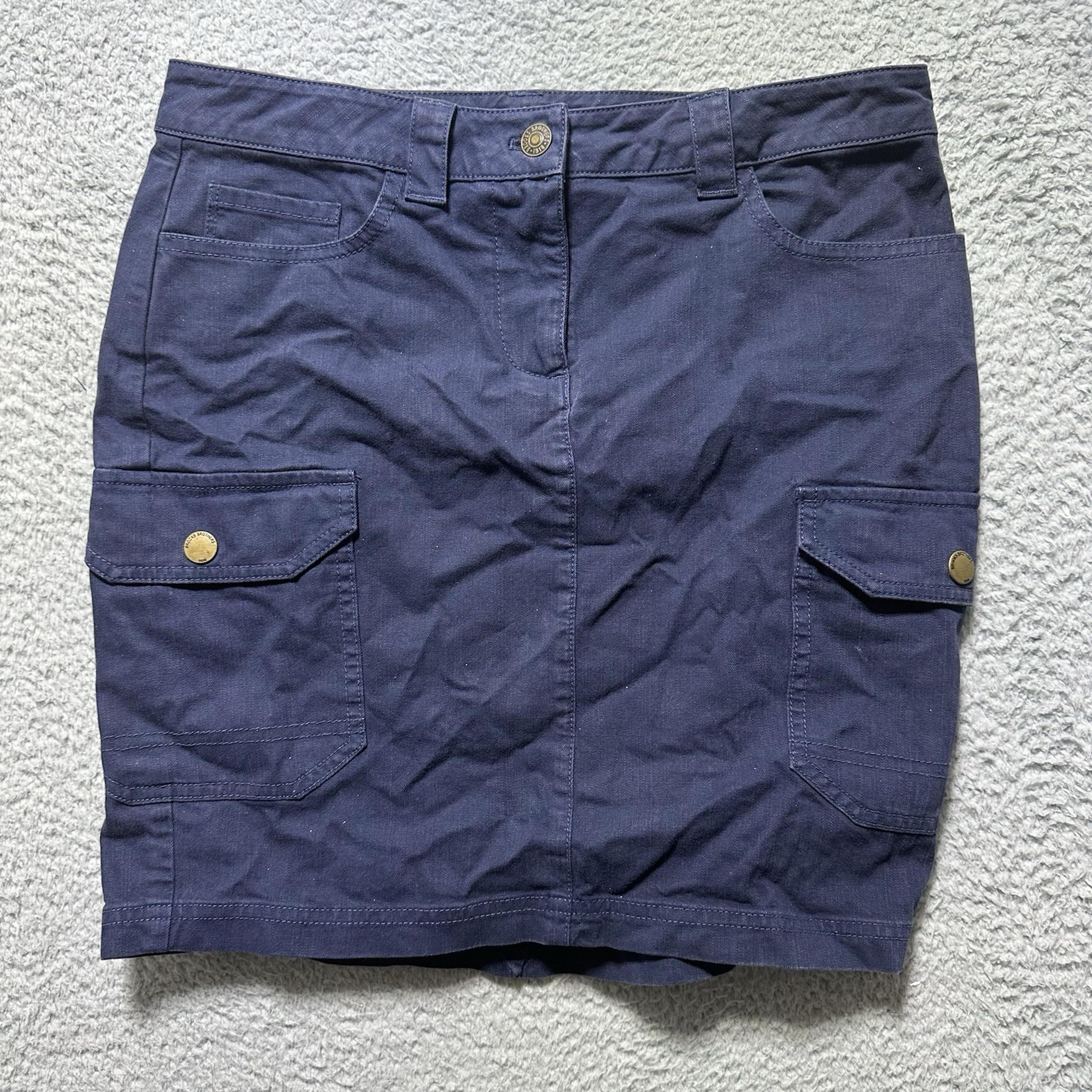 Brooks Brothers Navy Blue A-line Cotton blend Mini Skirt Women's Sz 4 NWT