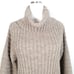 Soft Surroundings Chunky Ribbed Knit Turtle Neck Sweater Beige XS Lagenlook