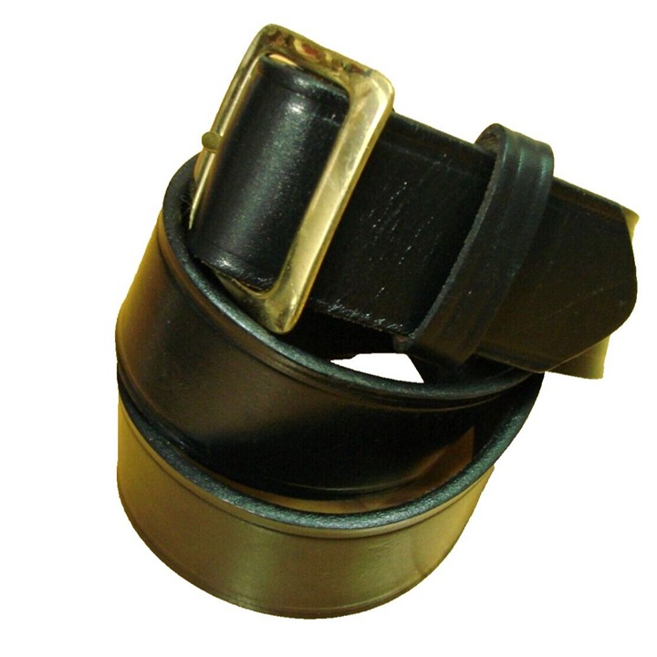 Gould & Goodrich Mens Black Leather Dress Duty Belt Size 30 Solid Brass Buckle