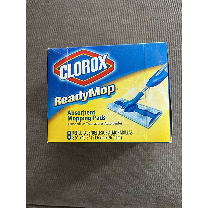 Clorox Ready Mop Absorbent mopping Pads 8 Refill pads NEW HTF Fits Most