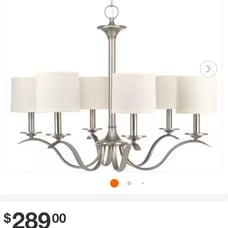 Inspire Collection 6-Light Brushed Nickel Chandelier