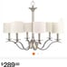 Inspire Collection 6-Light Brushed Nickel Chandelier