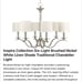 Inspire Collection 6-Light Brushed Nickel Chandelier