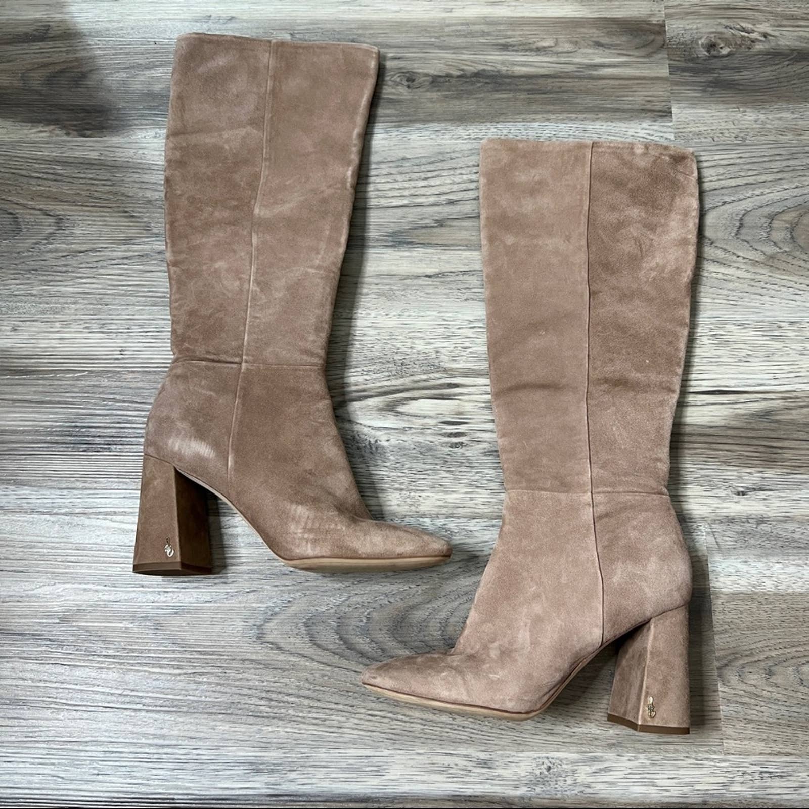 Sam Edelman Clarem Tall Heeled Suede Boots sz 10