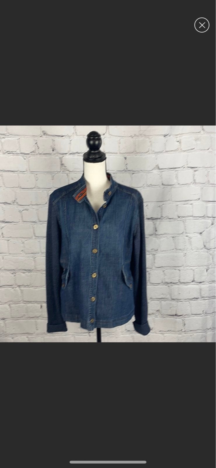 NWOT ST. John Sport Jean Jacket Sz L