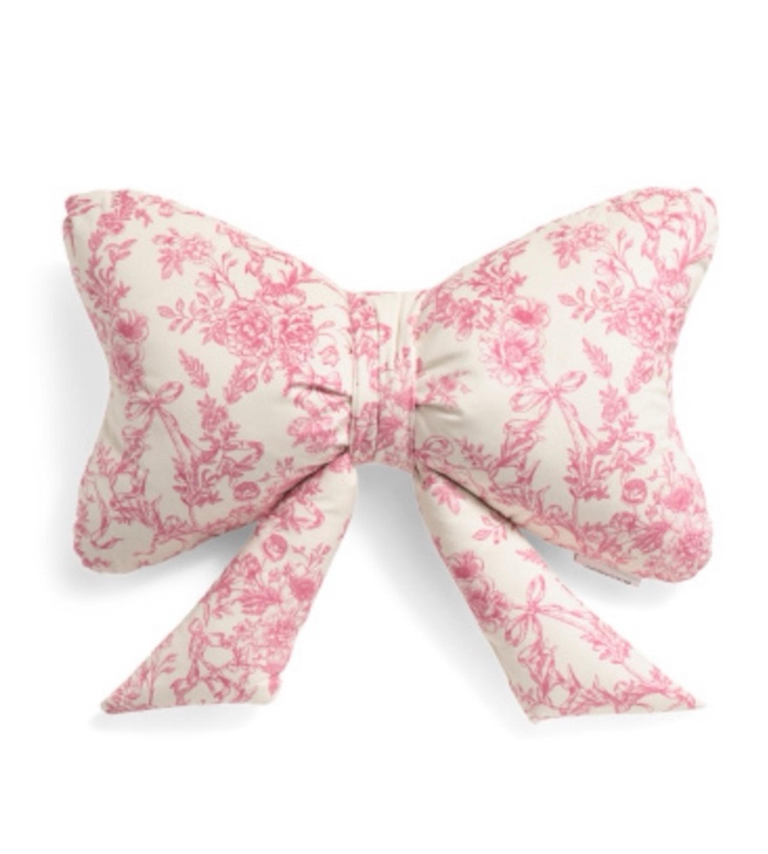 Envogue toile bow pillow
