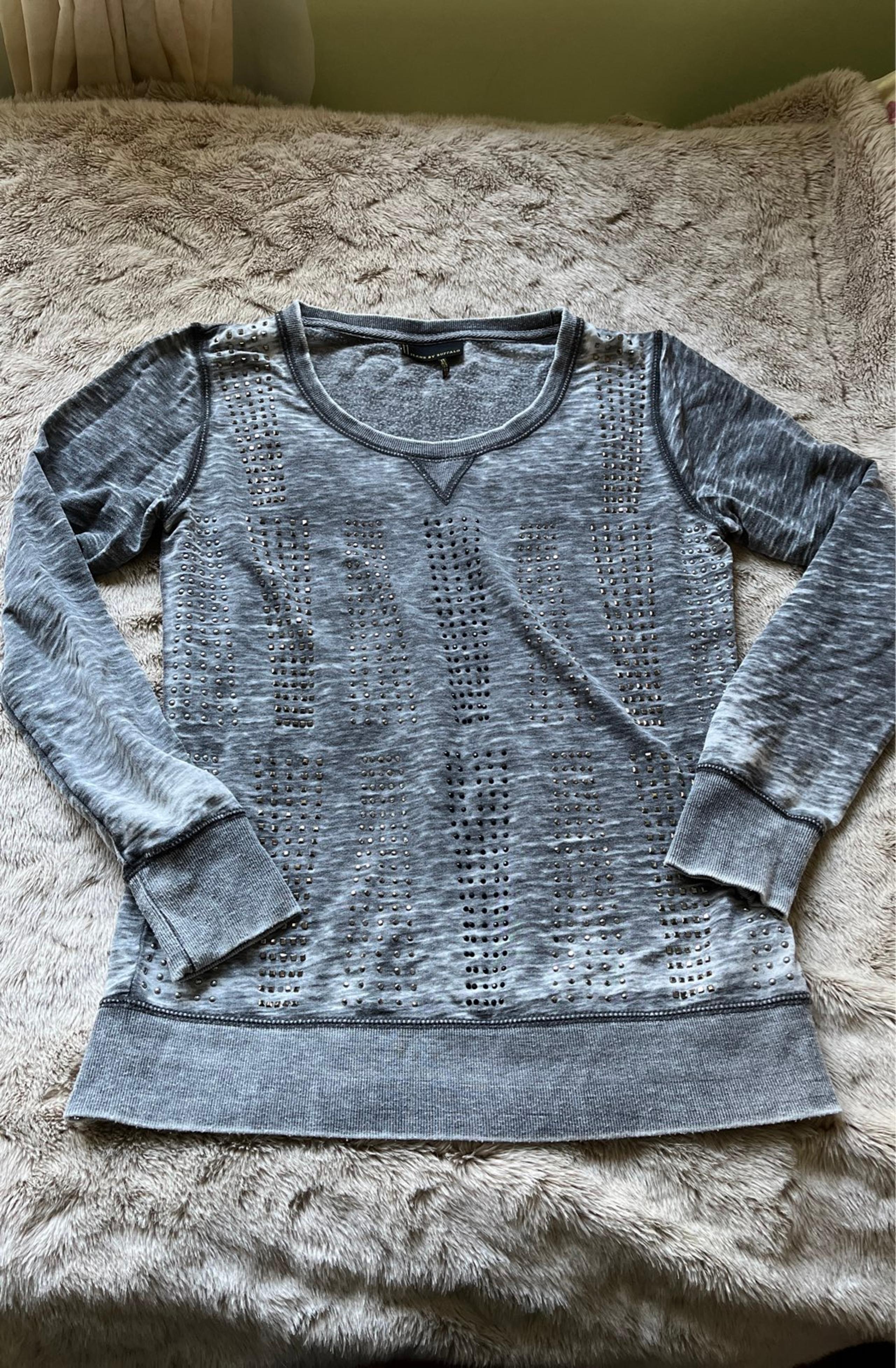 I Jeans by buffalo long sleeve rhinestone sweater