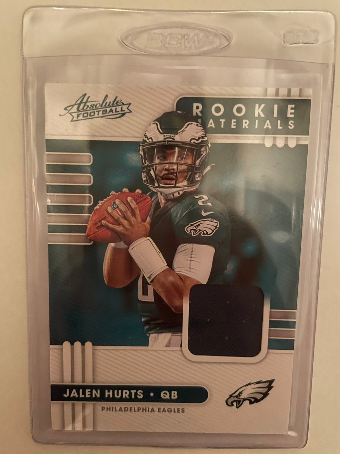2020 absolute football jalen hurts jersey patch rookie Eagles