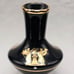 Vintage // 24k // Gold // Ceramic // Greek // Handmade // Vase // Black // Rare