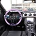 JDM TRD Universal 6-Hole 350mm Deep Dish Purple Crystal Bubble Steering Wheel