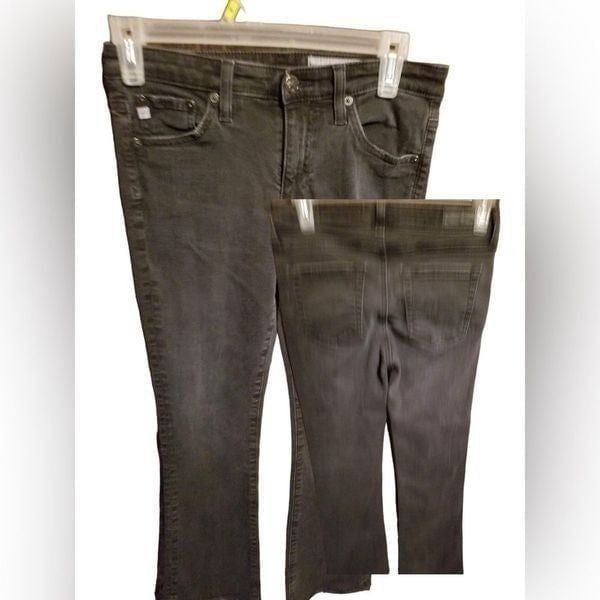 The Jodi Crop Black jeans Adriano Goldschmied. Hi rise slim flare crop size 25