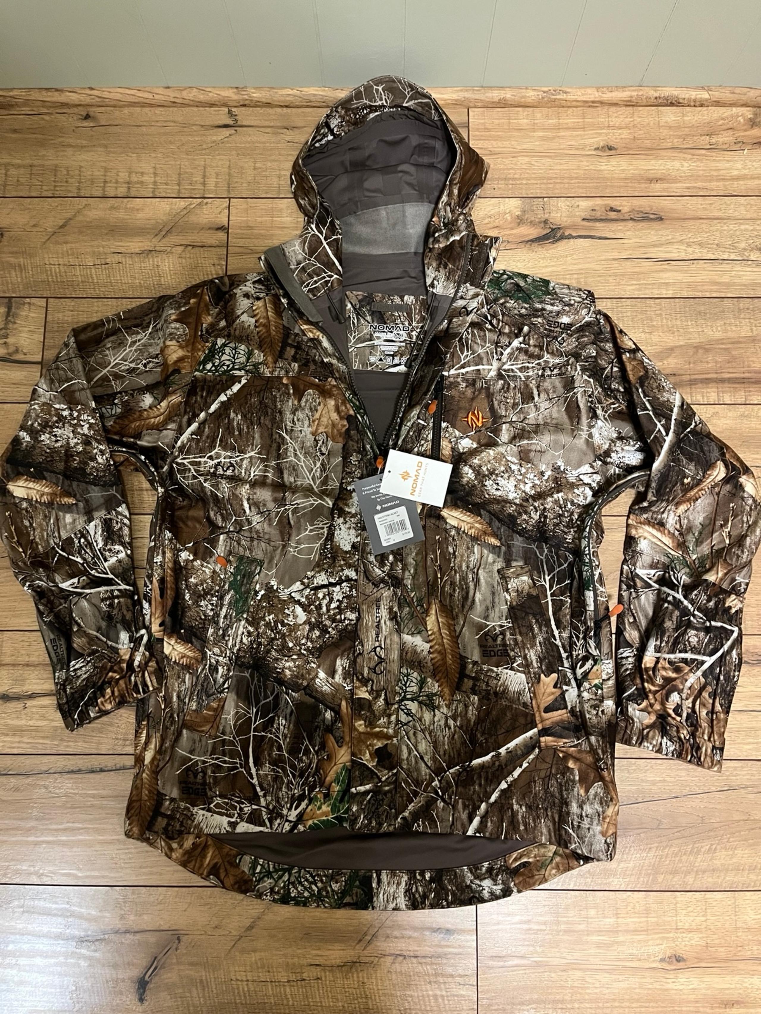 Men’s nomad hailstorm waterproof jacket size medium NWT realtree edge edition