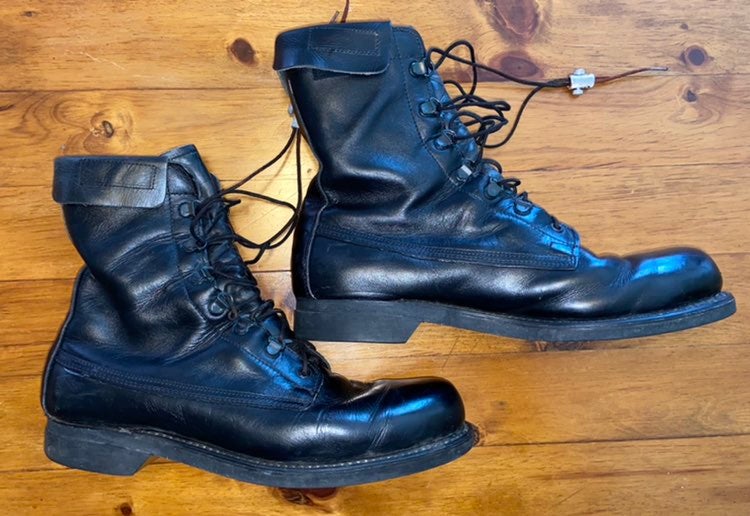 Vintage 70s Vietnam Era Military Combat Boots Size 10 B Paratrooper 1973