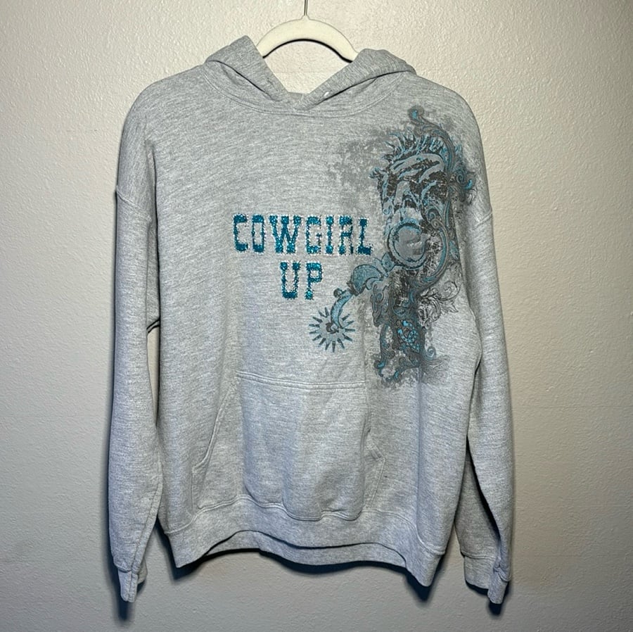 Cowgirl Up Graphic Country Hoodie