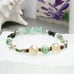 Boho Chic Gemstone & Glass Beaded Stretch Bracelet 7.5 Stackable Statement