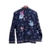 Denim & Co Jean Jacket Boho Novelty Whimsical Floral Embroidered Dark Wash Sz M