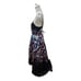 Morgan and Co Floral Printed Black Halter Dress with Lace-Up Back, Size 8