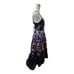Morgan and Co Floral Printed Black Halter Dress with Lace-Up Back, Size 8